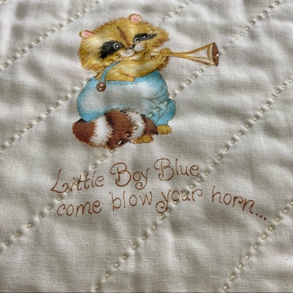 Vintage Handmade Quilted Blanket Twin Size 63x80 - Picture 3 of 12